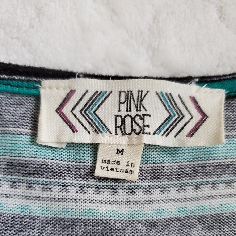 PINK ROSE STRIPED DRESS - Picture 3 of 5